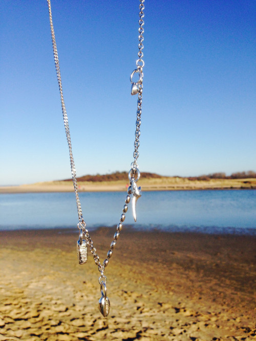 925 zilveren ketting met verschillende bedels